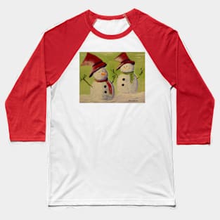 Snowman and woman Baseball T-Shirt